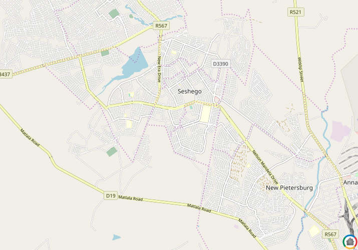 Map location of Seshego